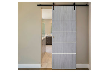 Nova Italia Flush 10 Light Grey Laminate Interior Barn Door