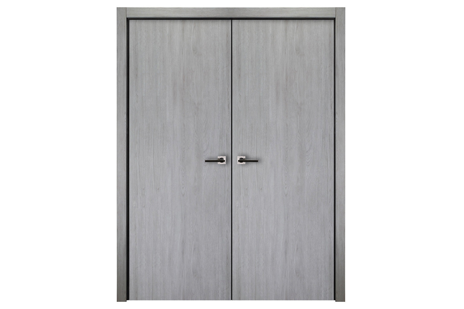Nova Italia Flush 01 Light Grey Laminate Interior Door  - Double Door