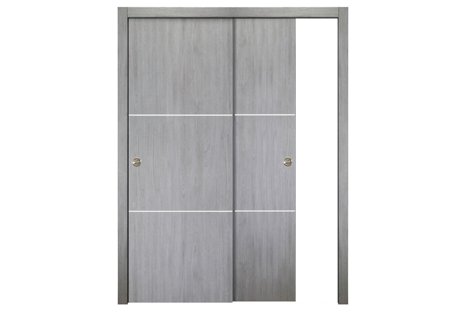 Nova Italia Flush 06 Light Grey Laminate Interior Door - Bypass Door