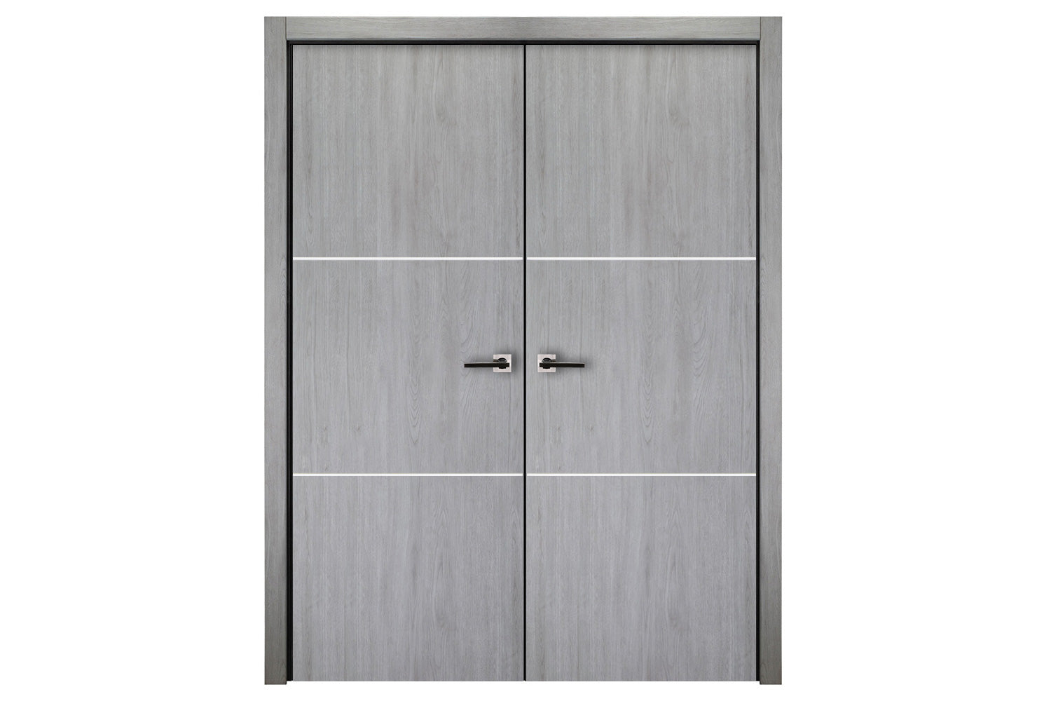 Nova Italia Flush 06 Light Grey Laminate Interior Door - Double Door