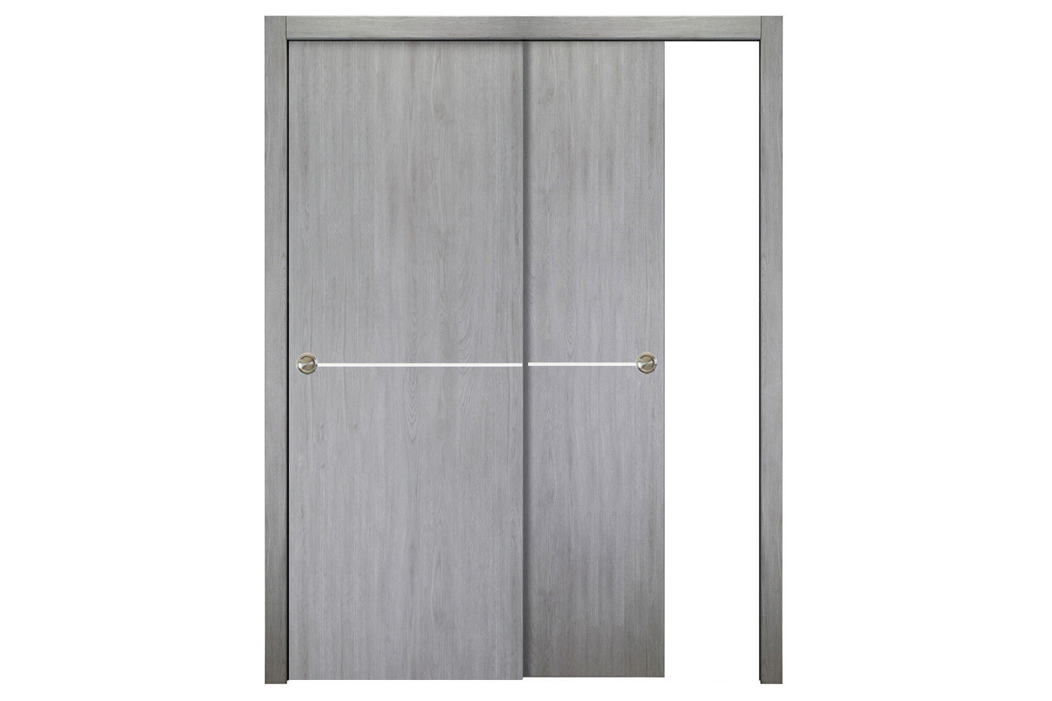 Nova Italia Flush 07 Light Grey Laminate Interior Door - Bypass Door