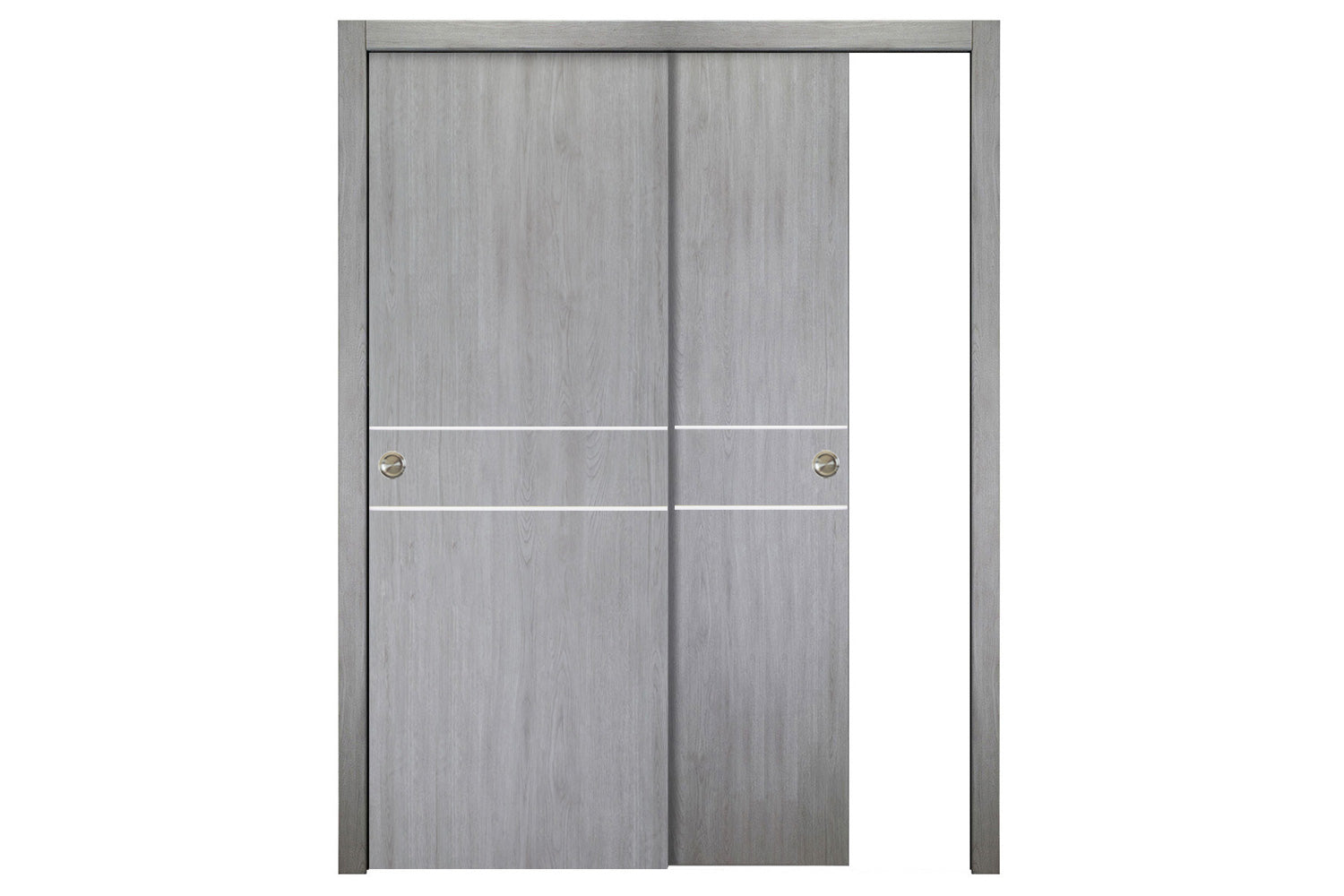Nova Italia Flush 08 Light Grey Laminate Interior Door - Bypass Door