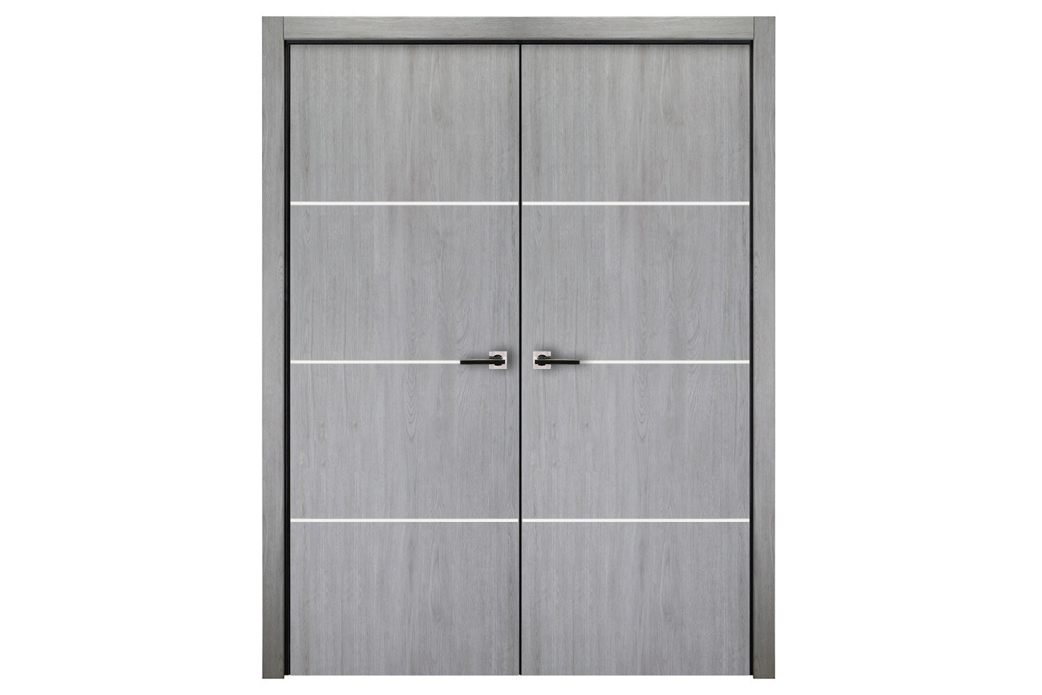 Nova Italia Flush 09 Light Grey Laminate Interior Door - Double Door