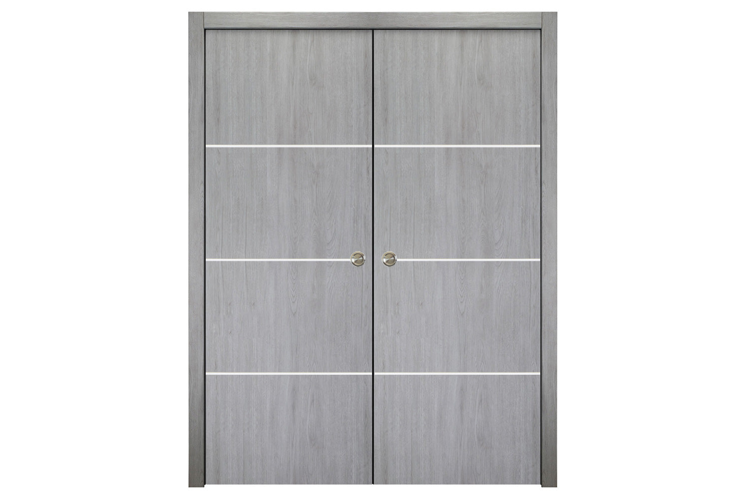 Nova Italia Flush 09 Light Grey Laminate Interior Door - Double Pocket Door