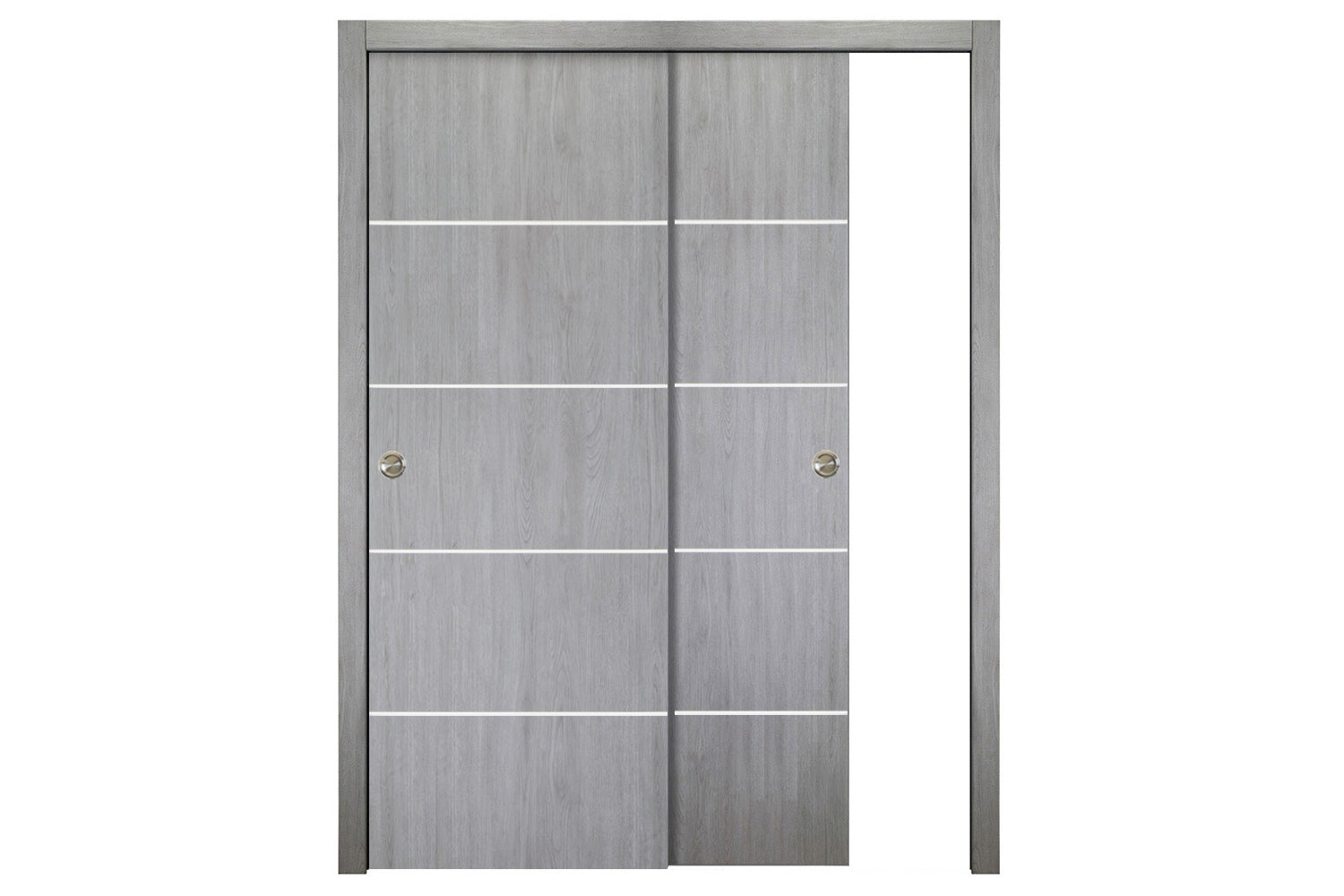 Nova Italia Flush 10 Light Grey Laminate Interior Door - Bypass Door