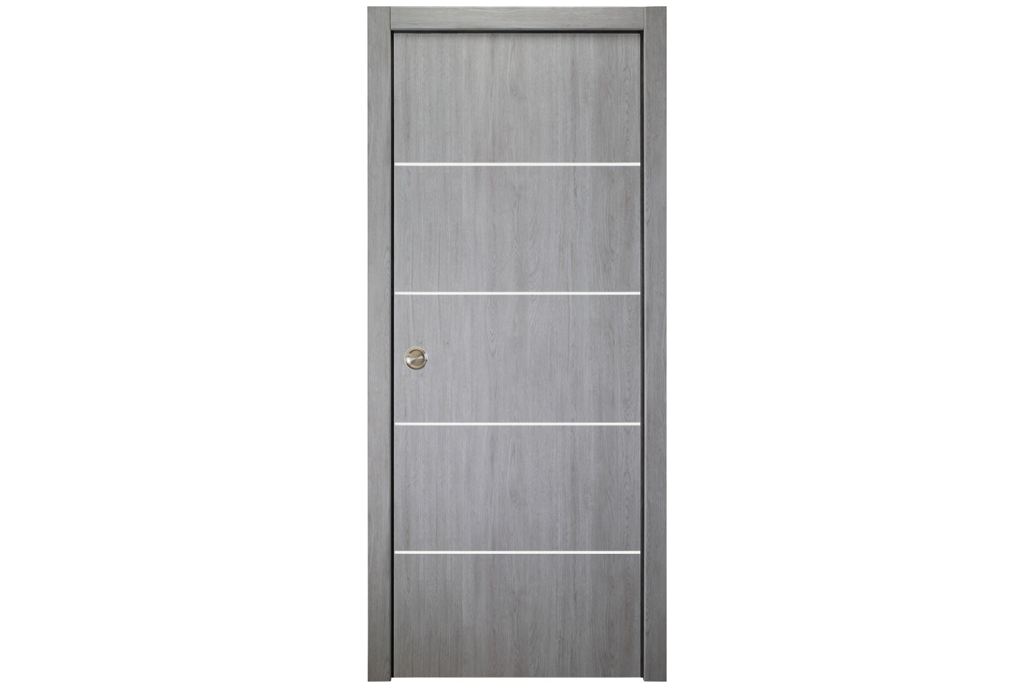 Nova Italia Flush 10 Light Grey Laminate Interior Door - Single Pocket Door
