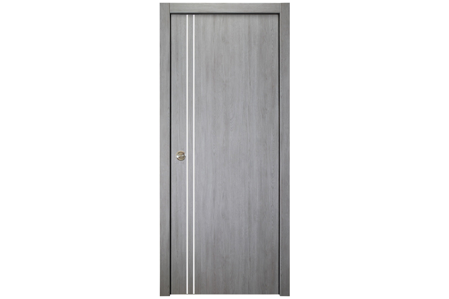 Nova Italia Flush 02 Light Grey Laminate Interior Door  - Single Pocket Door