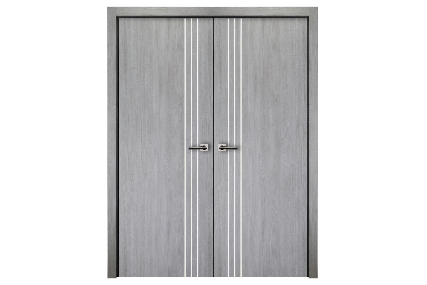 Nova Italia Flush 04 Light Grey Laminate Interior Door - Double Door