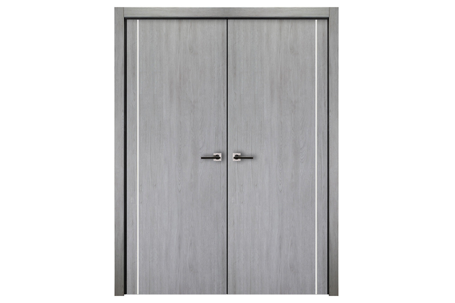 Nova Italia Flush 05 Light Grey Laminate Interior Door - Double Door