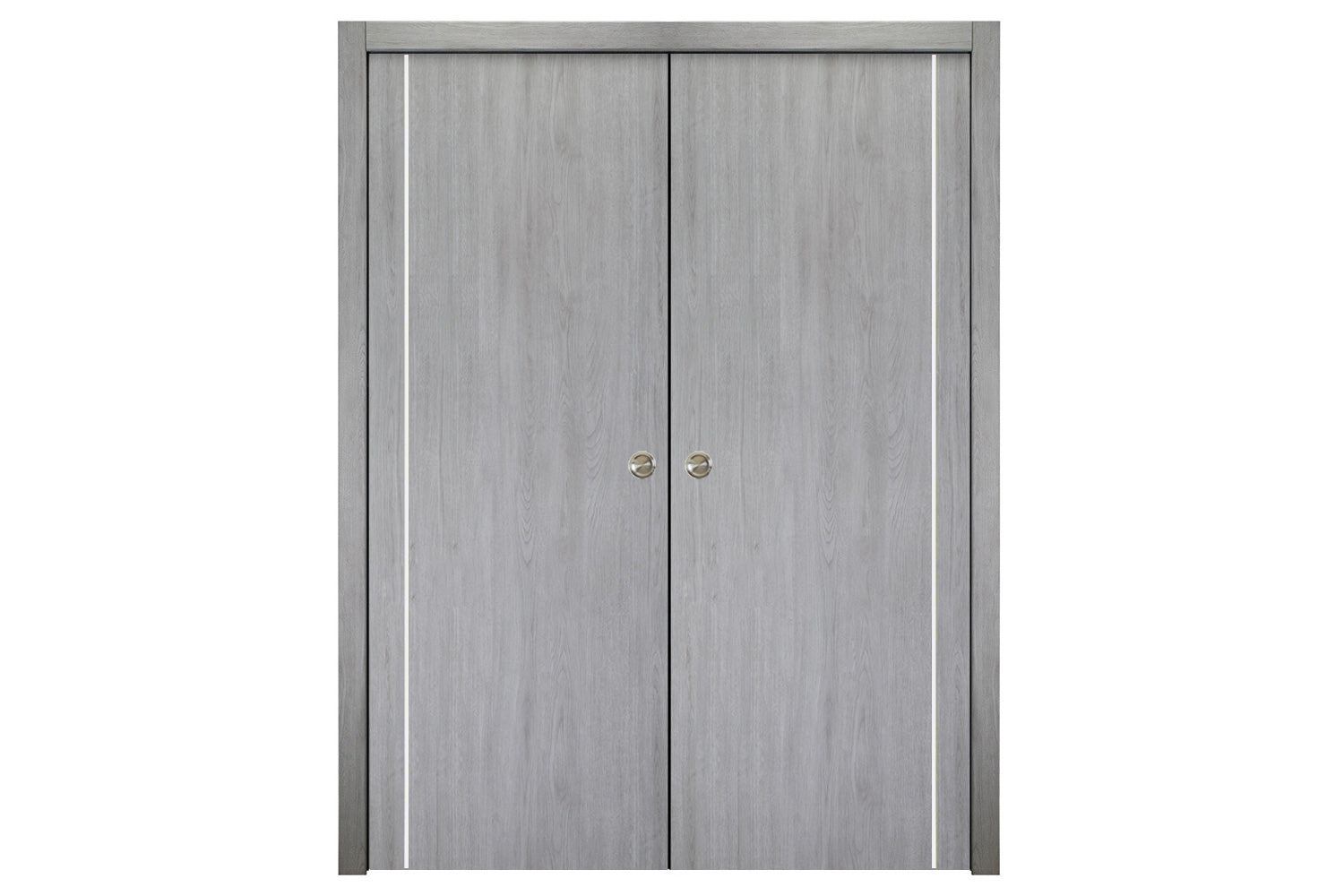 Nova Italia Flush 05 Light Grey Laminate Interior Door - Double Pocket Door