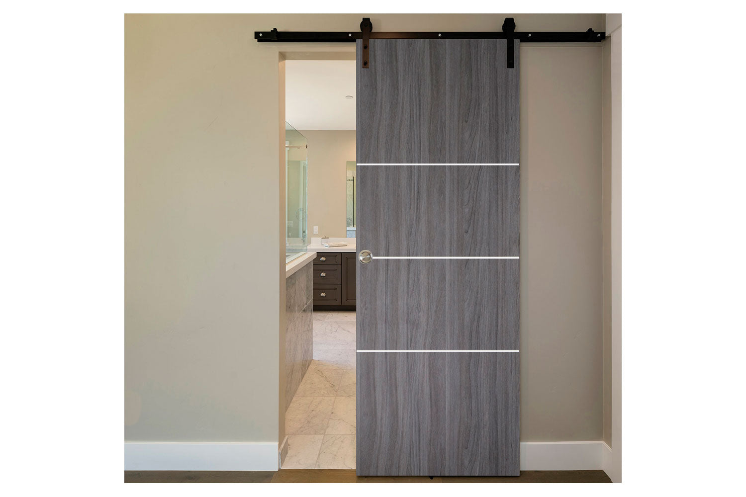 Nova Italia Flush 09 Swiss Elm Laminate Interior Door - Barn Door