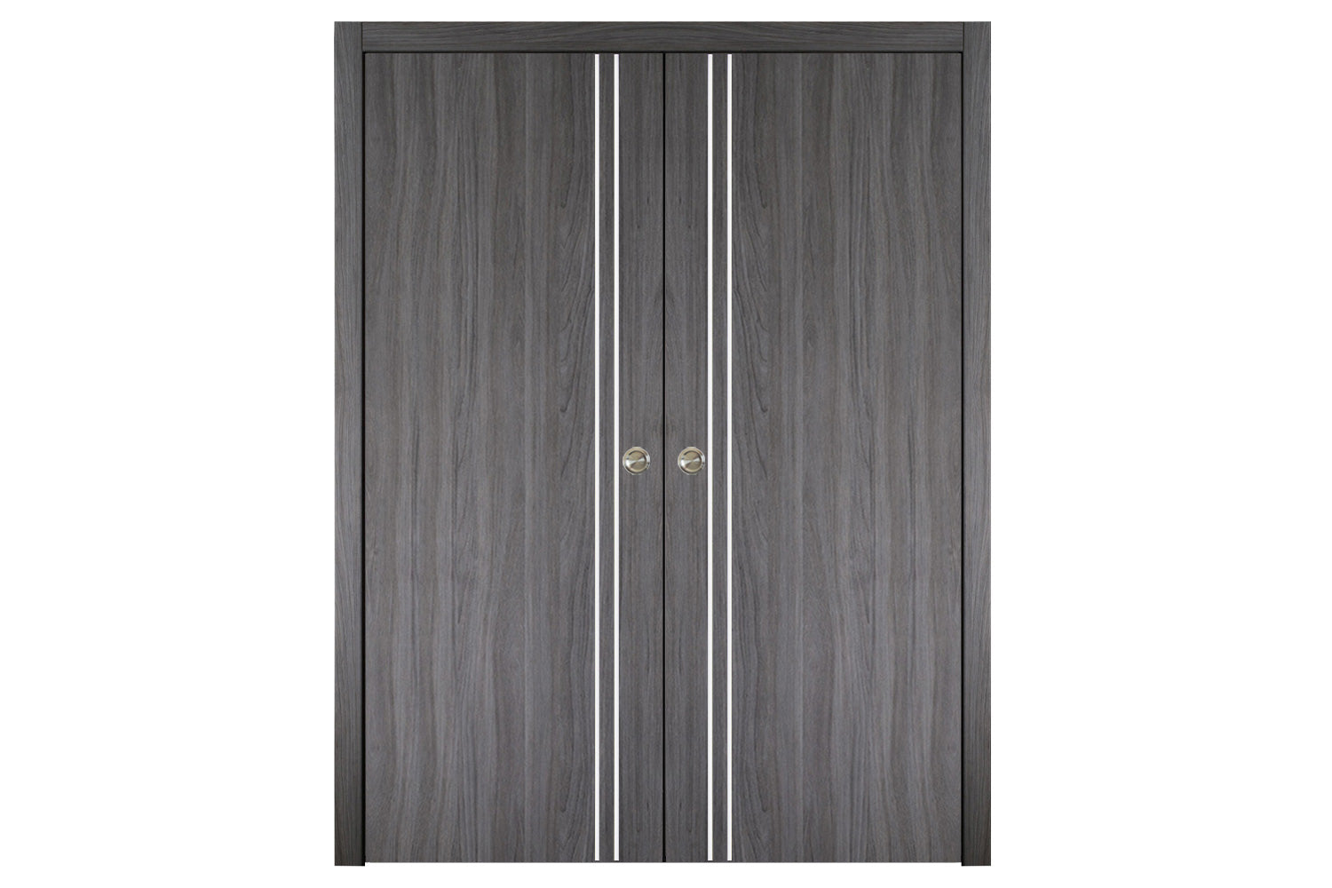 Nova Italia Flush 02 Swiss Elm Laminate Interior Door - Double Pocket Door