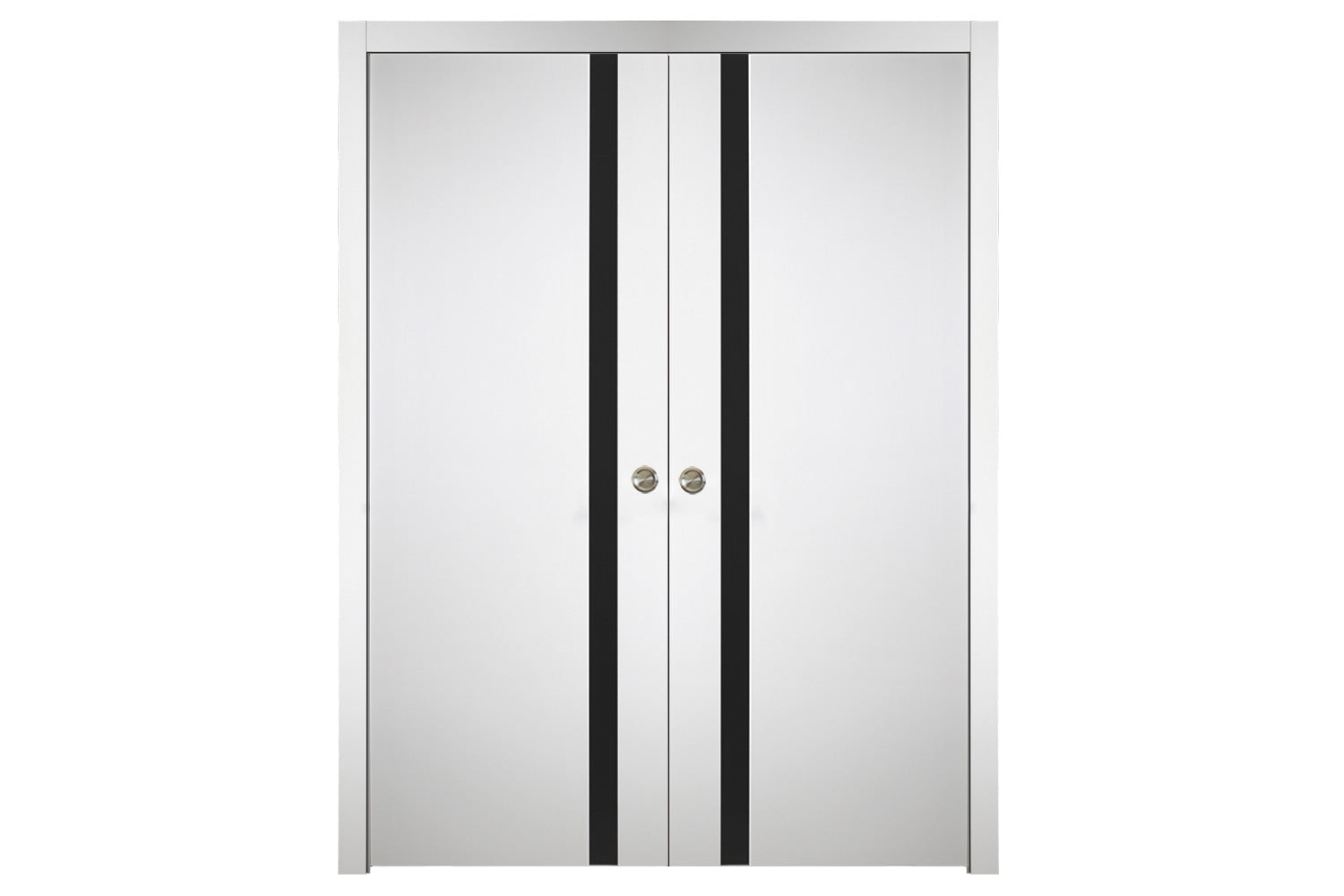 Nova Italia Alaskan White Laminate Interior Door - Double Pocket Door