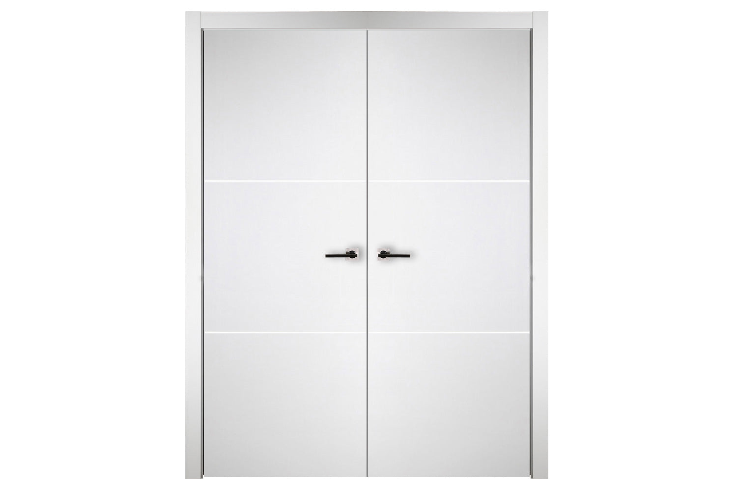 Nova Italia Flush 06 Alaskan White Laminate Interior Door - Double Door
