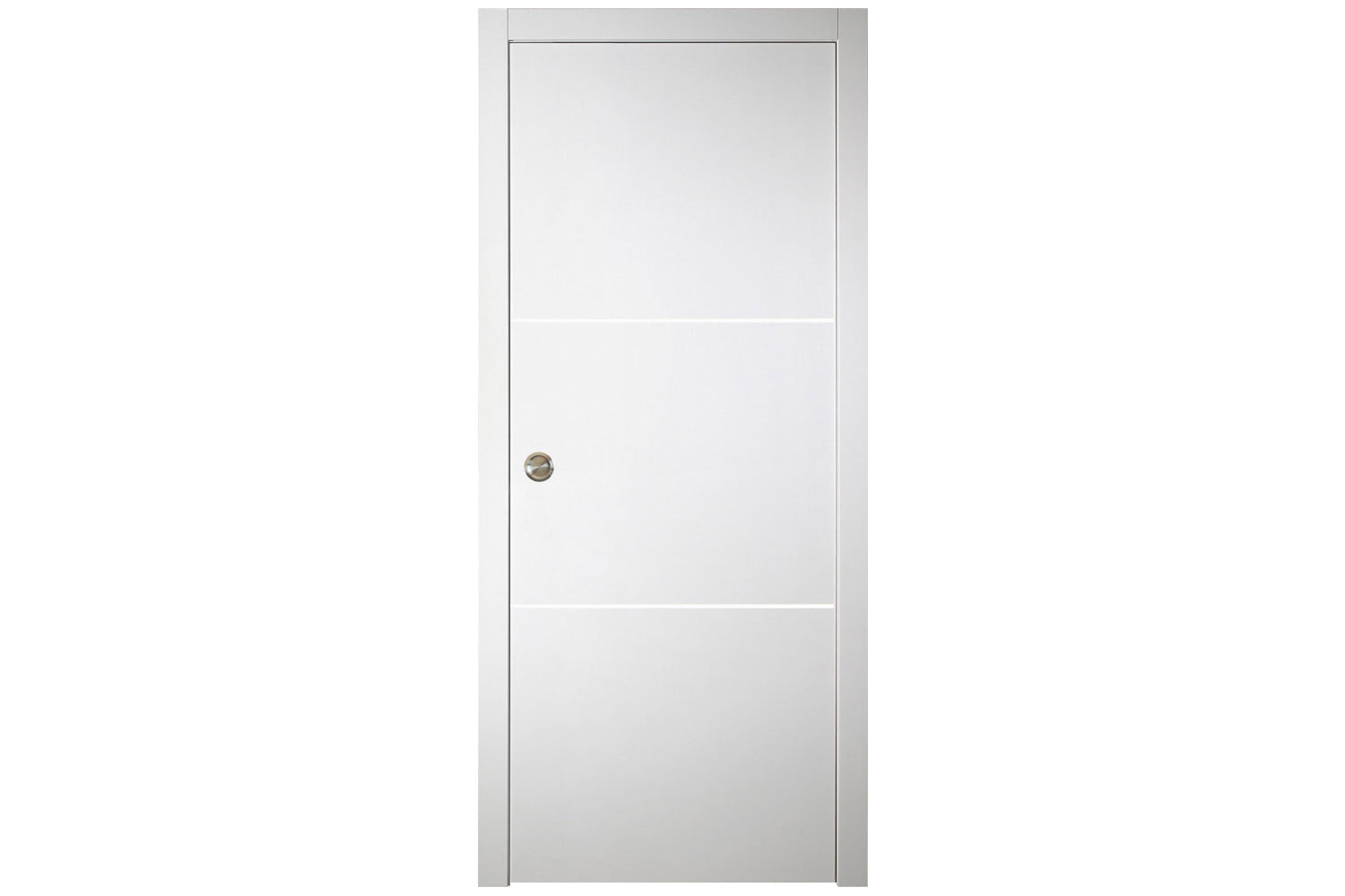 Nova Italia Flush 06 Alaskan White Laminate Interior Door - Single Pocket Door