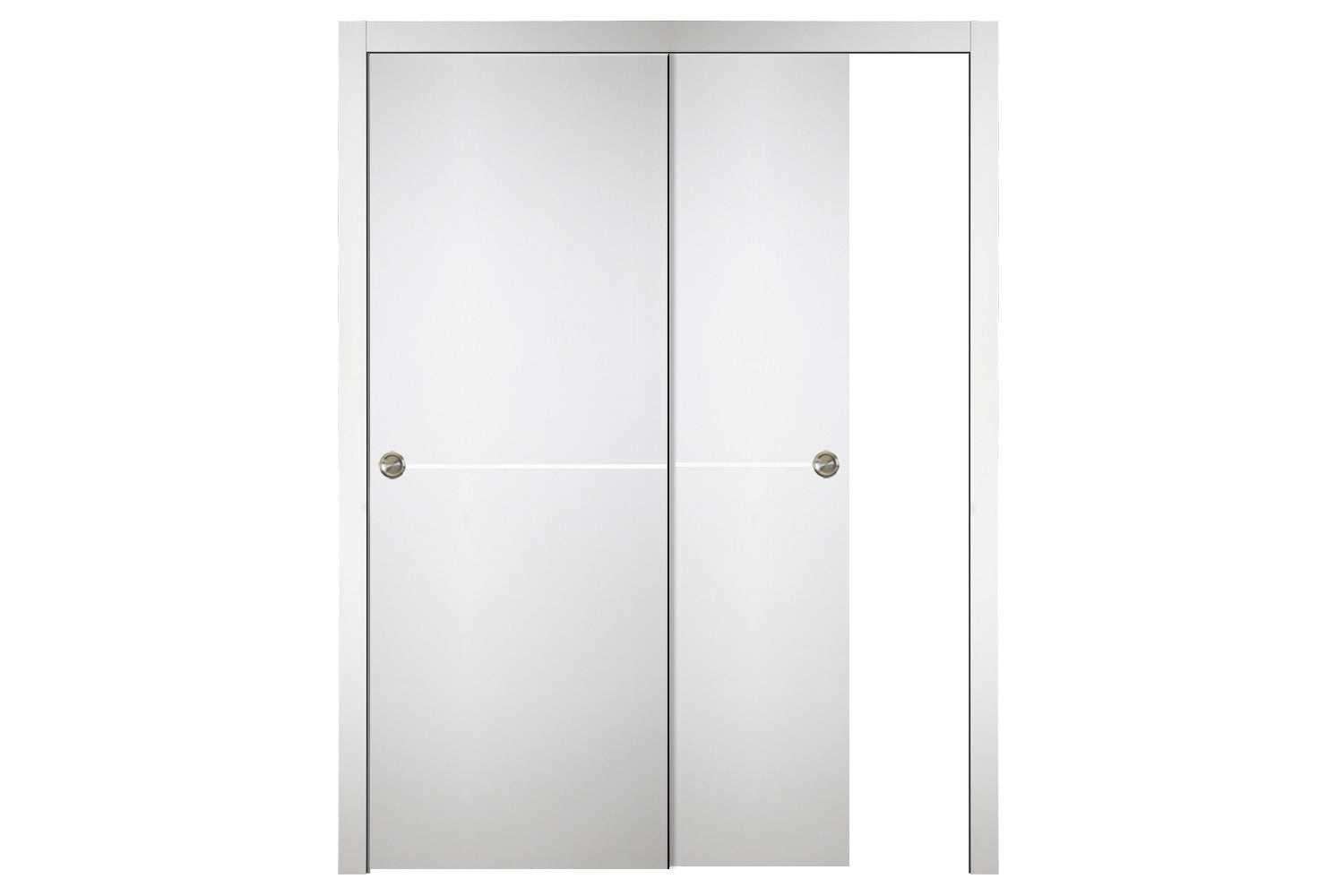 Nova Italia Flush 07 Alaskan White Laminate Interior Door - Bypass Door