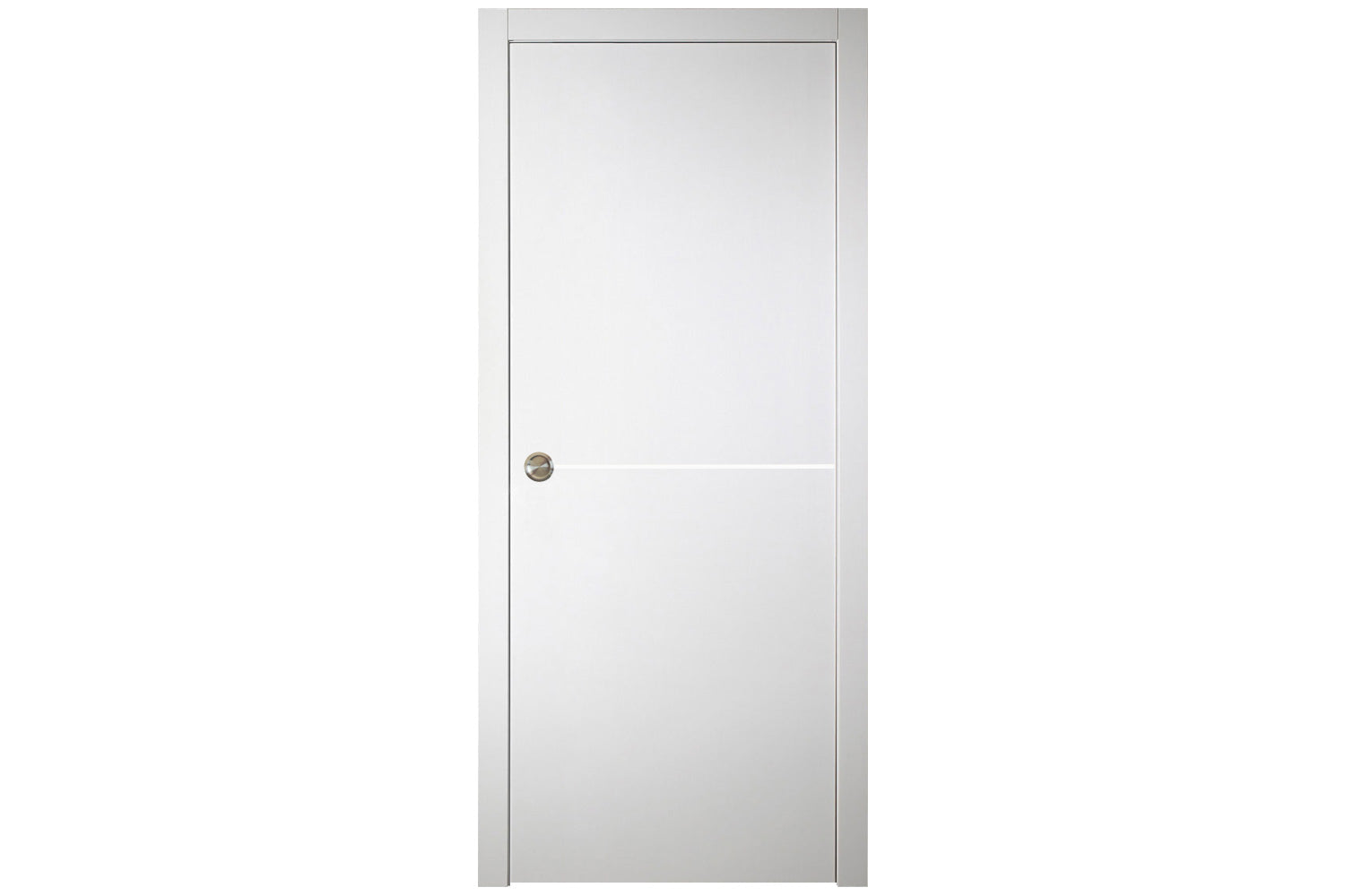Nova Italia Flush 07 Alaskan White Laminate Interior Door - Single Pocket Door