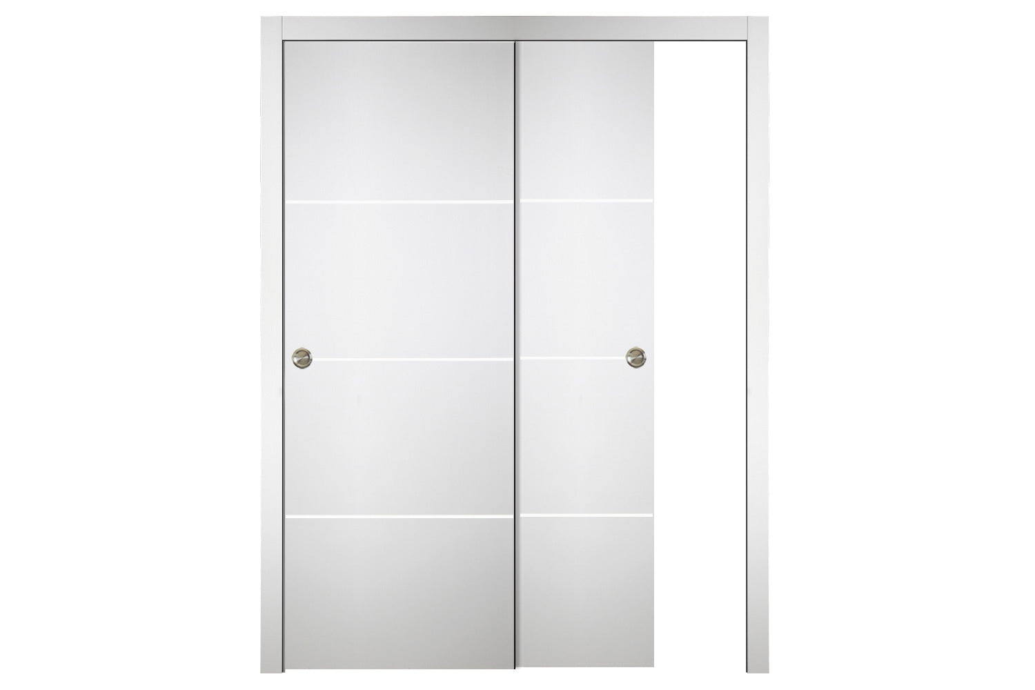Nova Italia Flush 09 Alaskan White Laminate Interior Door - Bypass Door