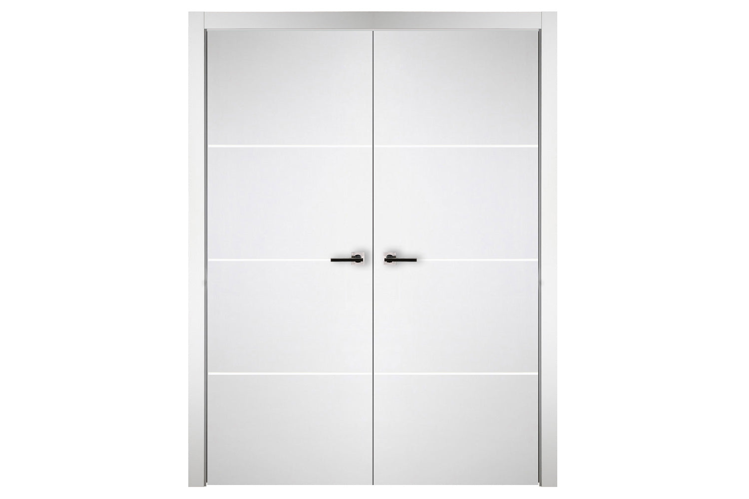 Nova Italia Flush 09 Alaskan White Laminate Interior Door - Double Door
