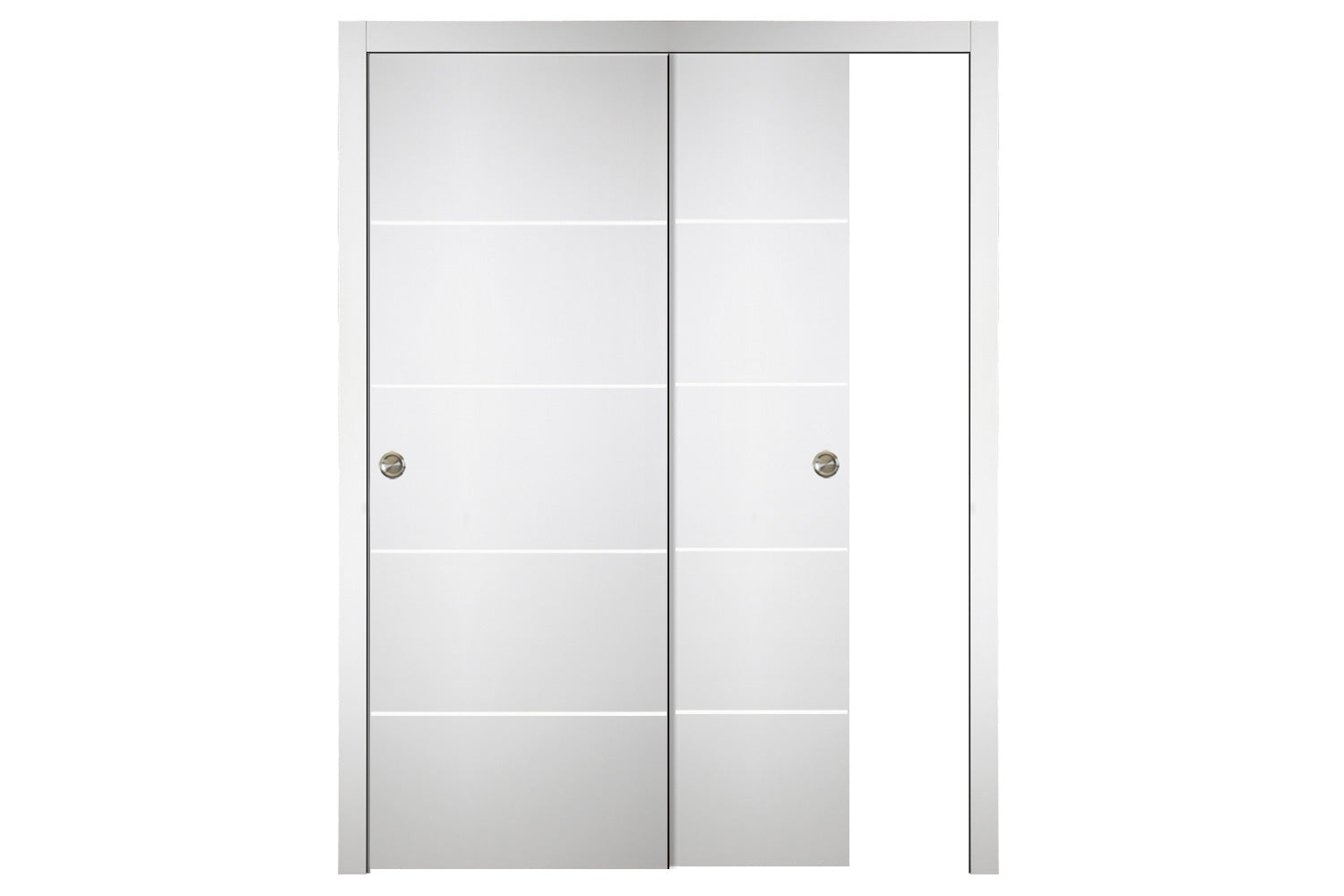 Nova Italia Flush 10 Alaskan White Laminate Interior Door - Bypass Door