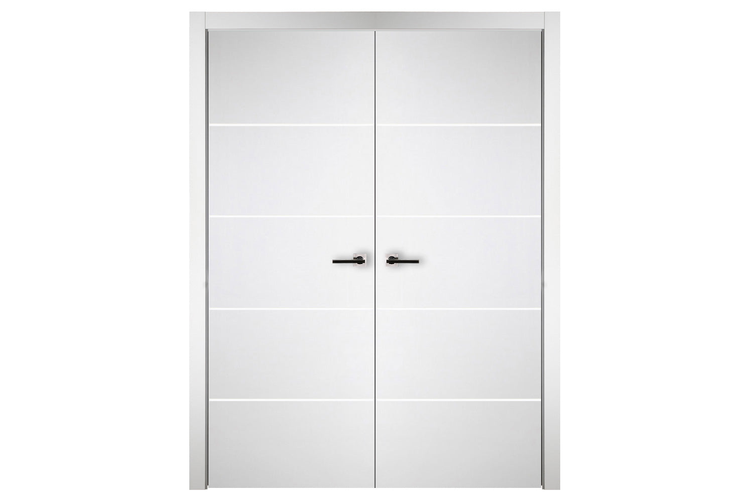 Nova Italia Flush 10 Alaskan White Laminate Interior Door - Double Door