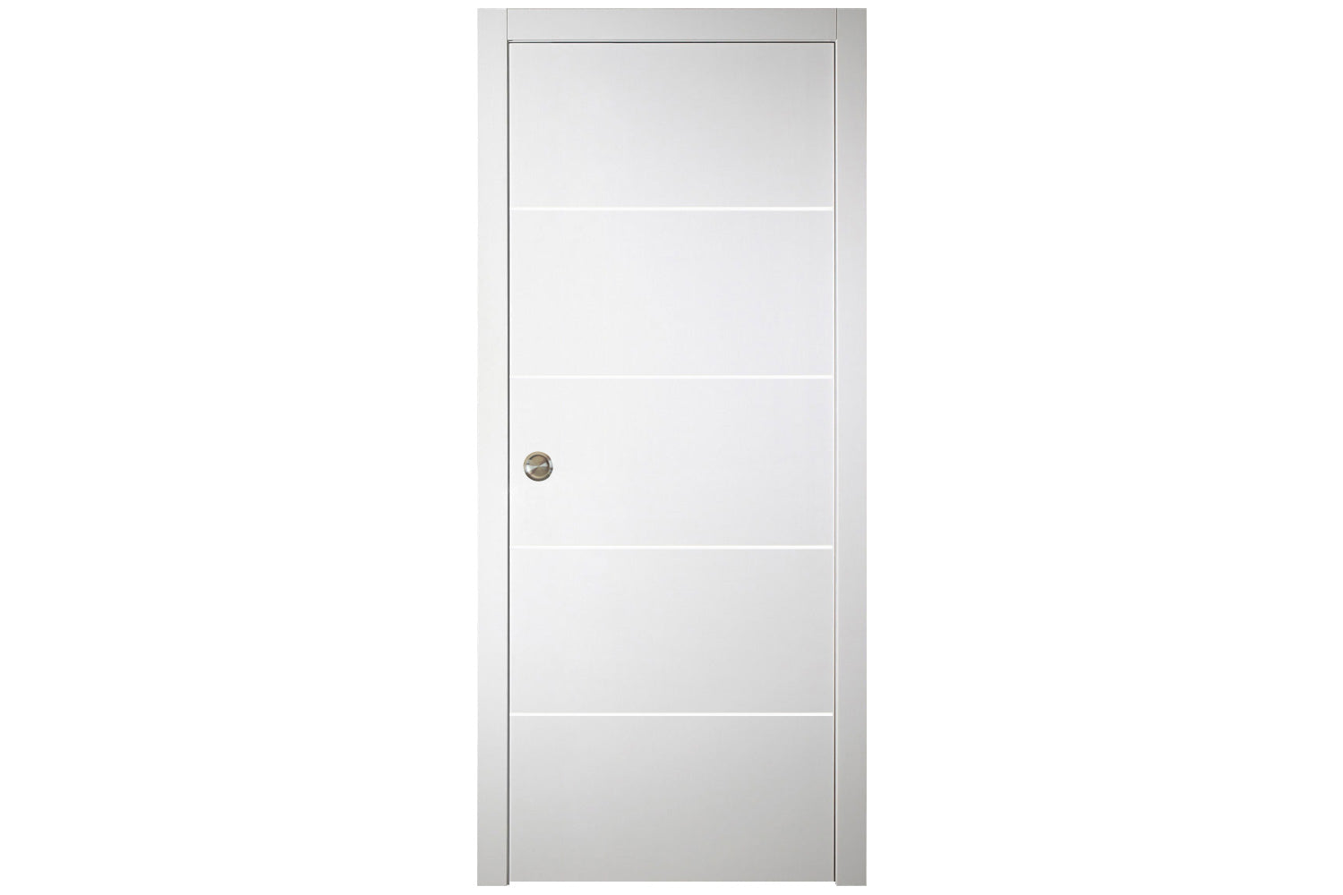 Nova Italia Flush 10 Alaskan White Laminate Interior Door - Single Pocket Door