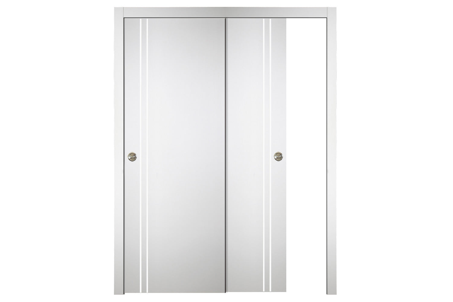 Nova Italia Flush 02 Alaskan White Laminate Interior Door - Bypass Door