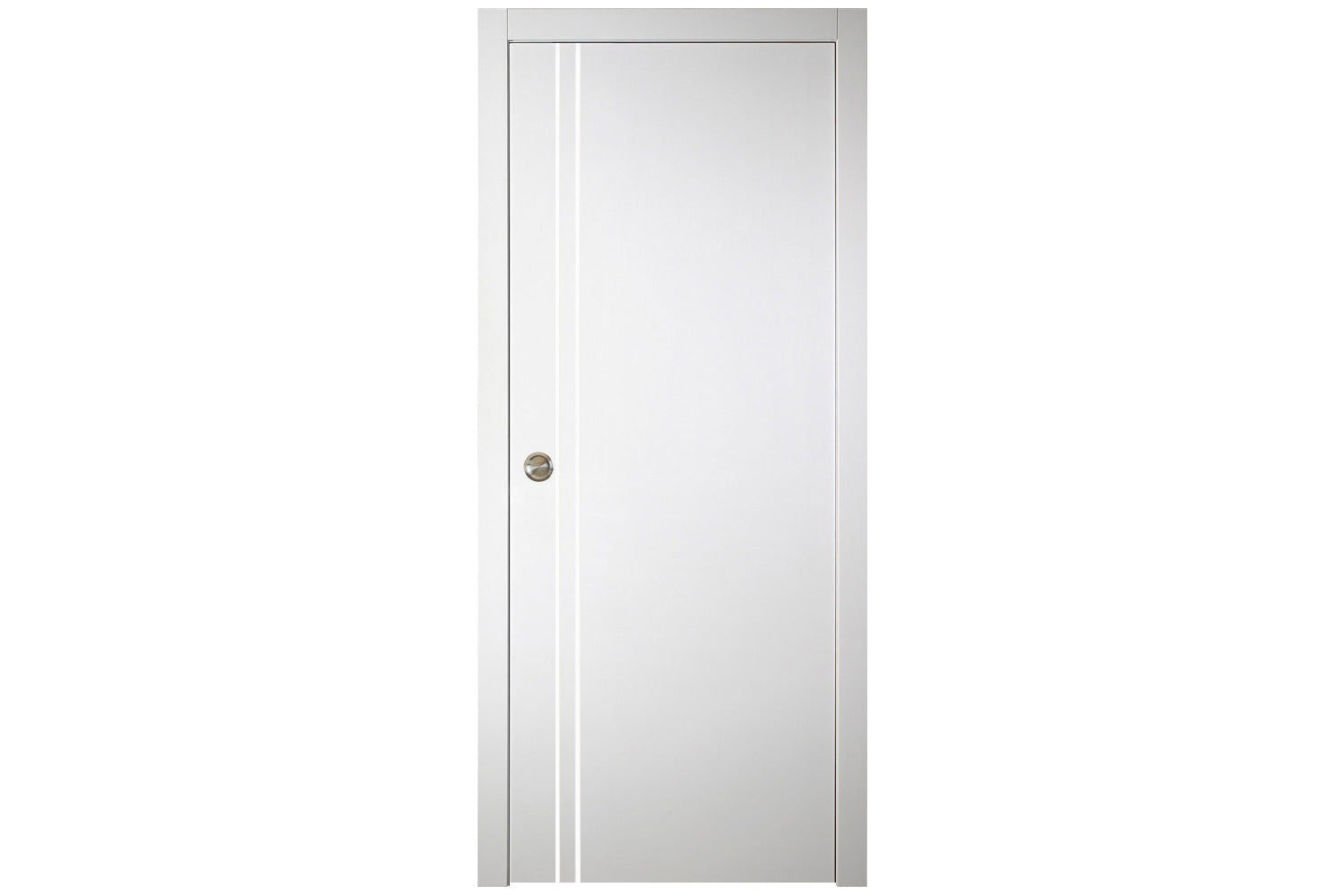 Nova Italia Flush 02 Alaskan White Laminate Interior Door - Single Pocket Door