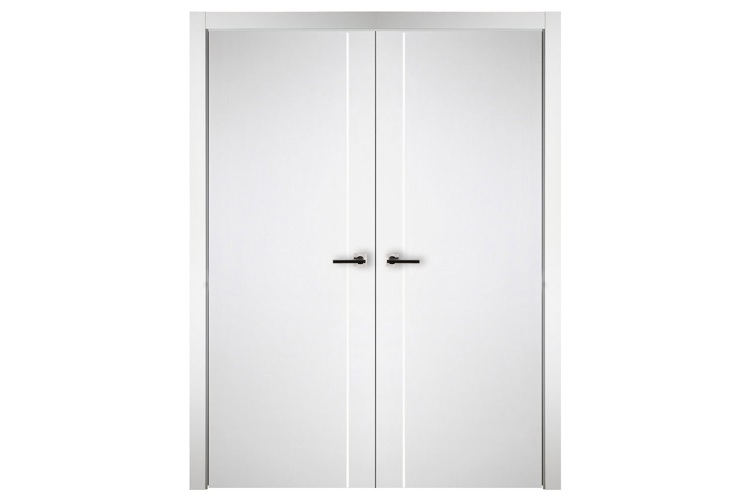 Nova Italia Flush 03 Alaskan White Laminate Interior Door - Double Door