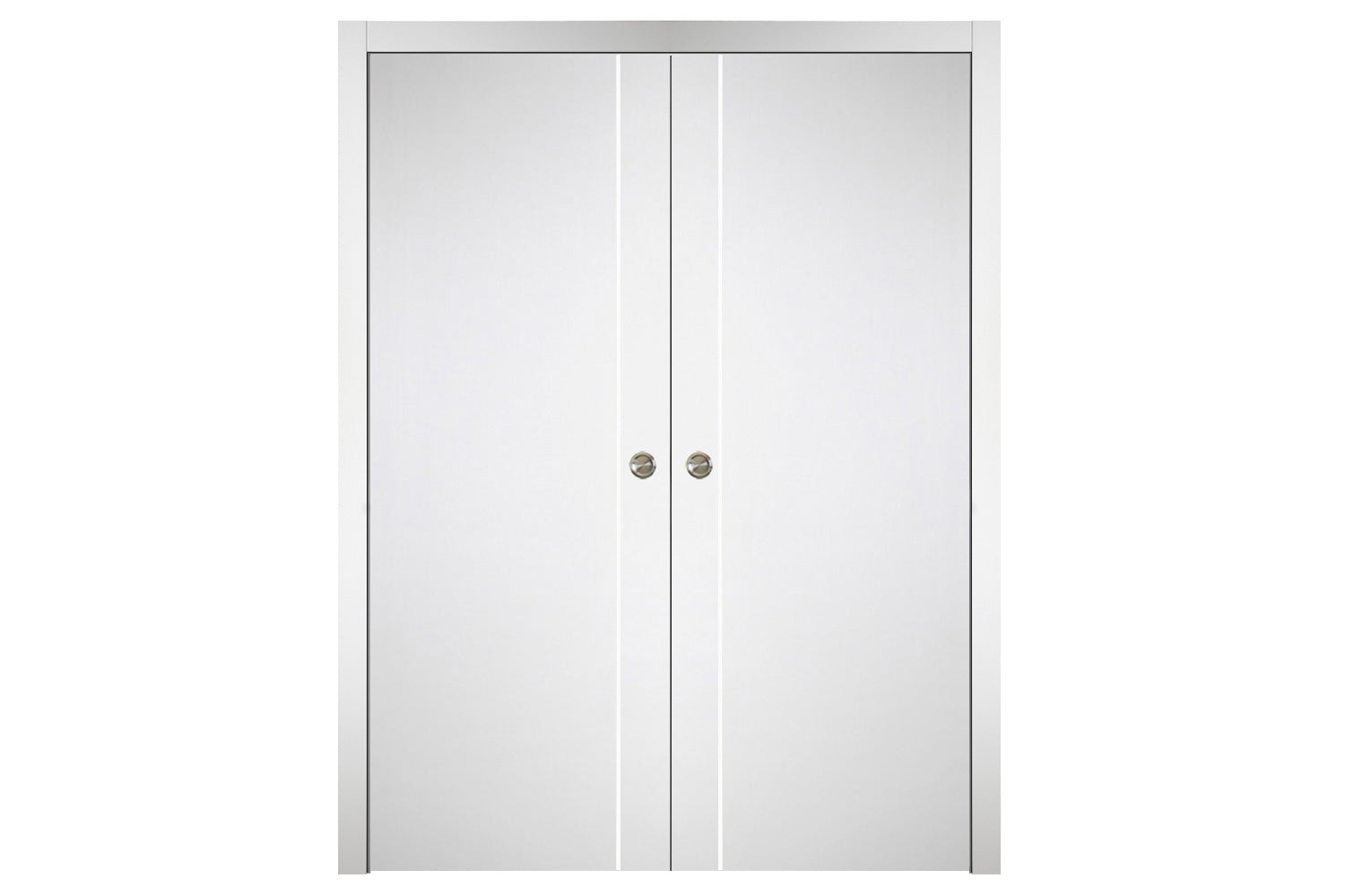Nova Italia Flush 03 Alaskan White Laminate Interior Door - Double Pocket Door