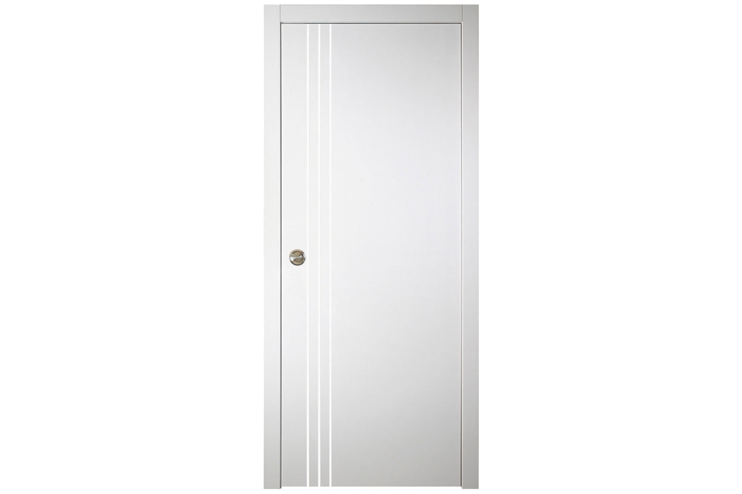 Nova Italia Flush 04 Alaskan White Laminate Interior Door - Single Pocket Door