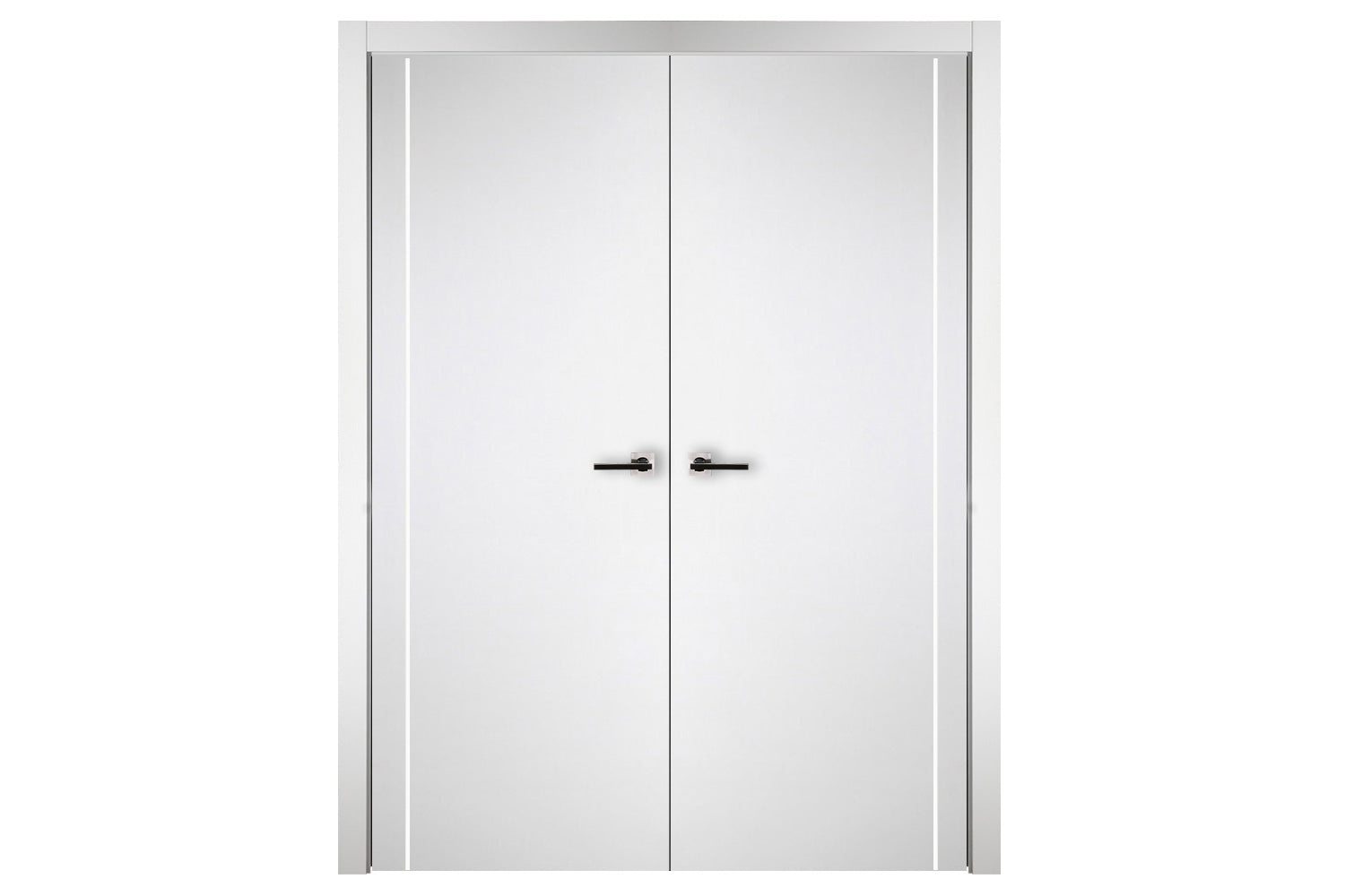 Nova Italia Flush 05 Alaskan White Laminate Interior Door - Double Door