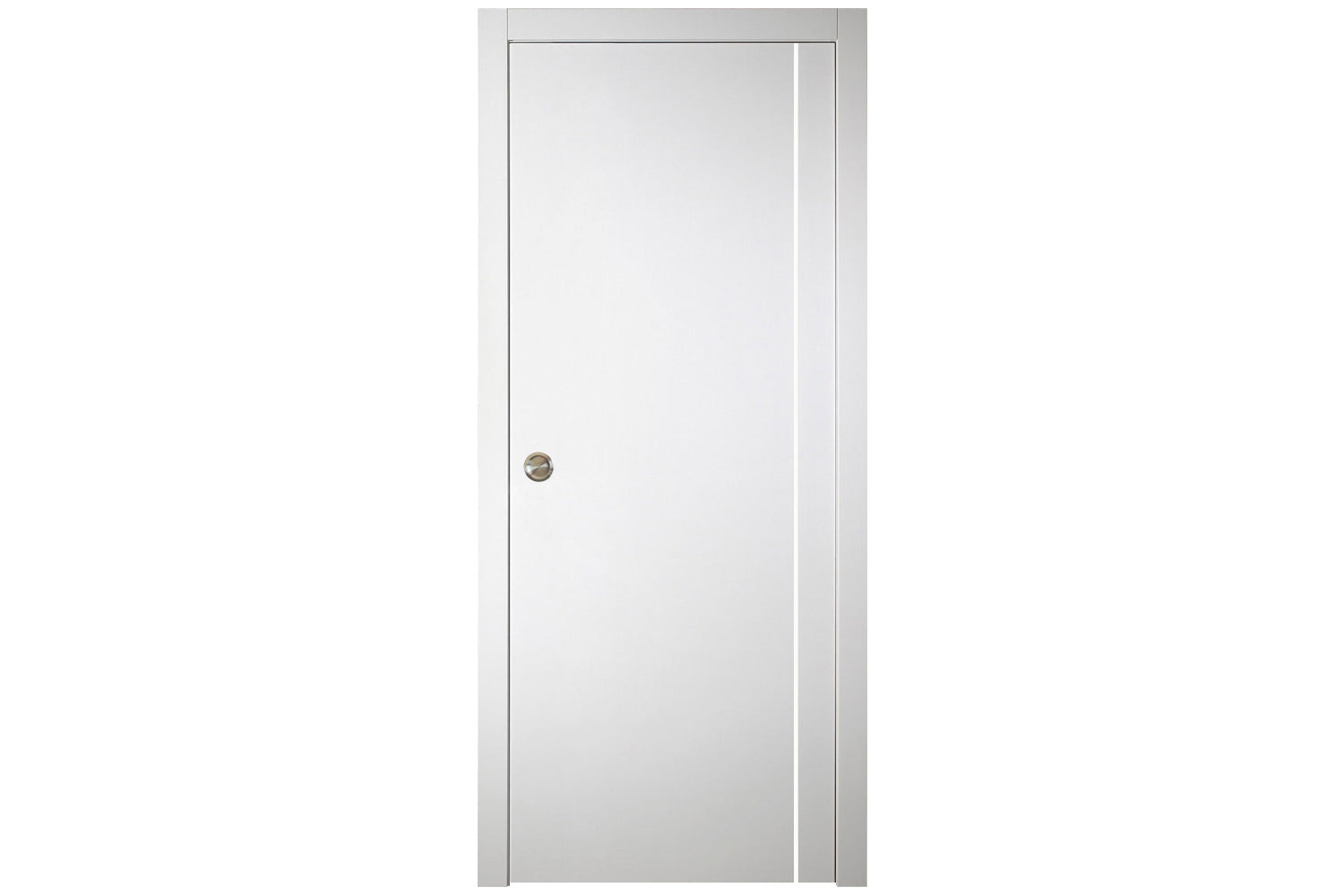 Nova Italia Flush 05 Alaskan White Laminate Interior Door - Single Pocket Door
