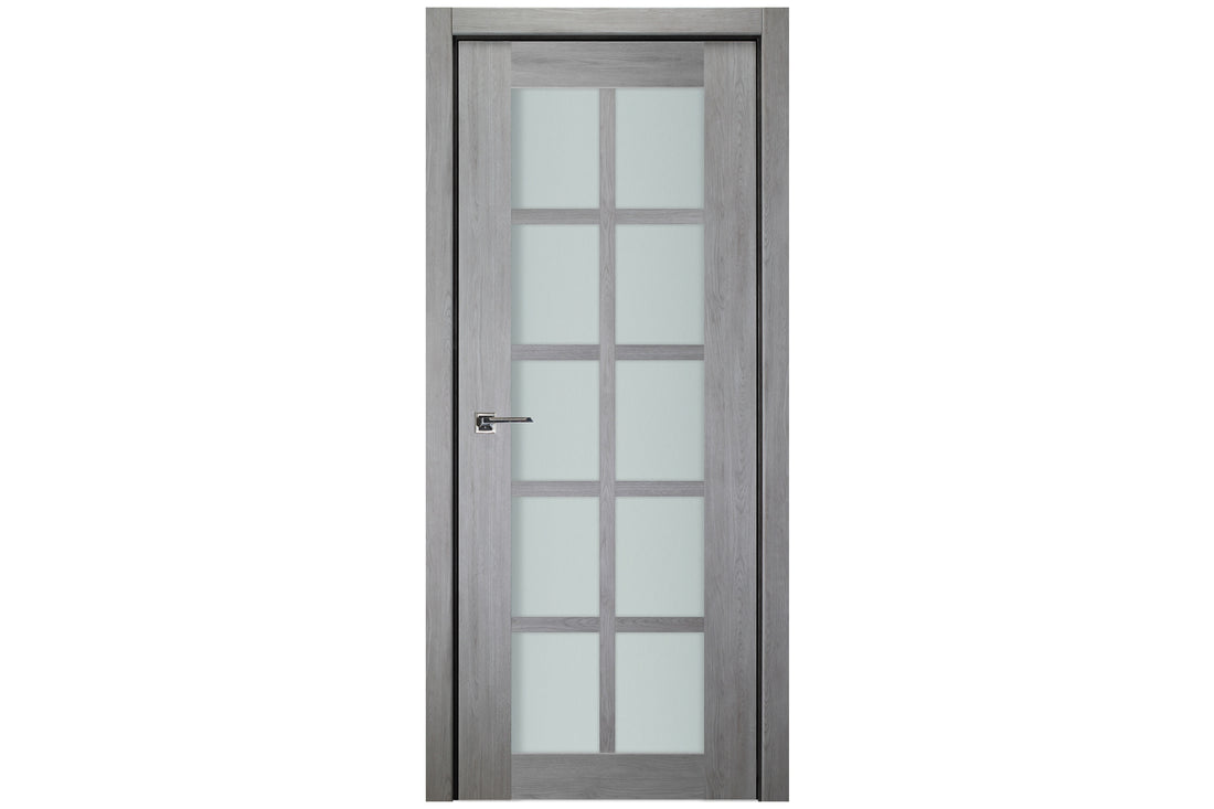 Nova Italia Light Gray 10-Lite Laminated French Door - Single Door