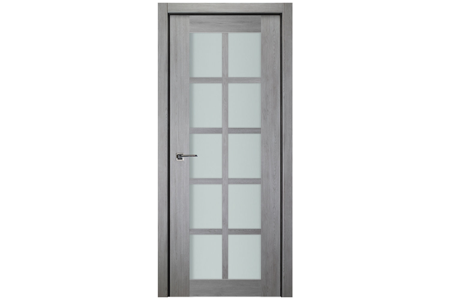Nova Italia Light Gray 10-Lite Laminated French Door - Single Door