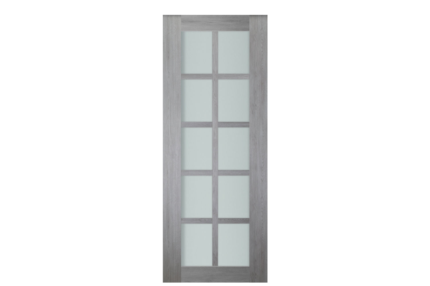 Nova Italia Light Gray 10-Lite Laminated French Door - Slab