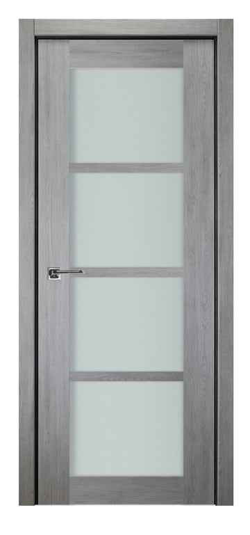 Nova Italia Light Gray 4-Lite Laminated French Door