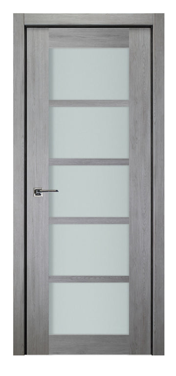 Nova Italia Light Gray 5-Lite Laminated French Door