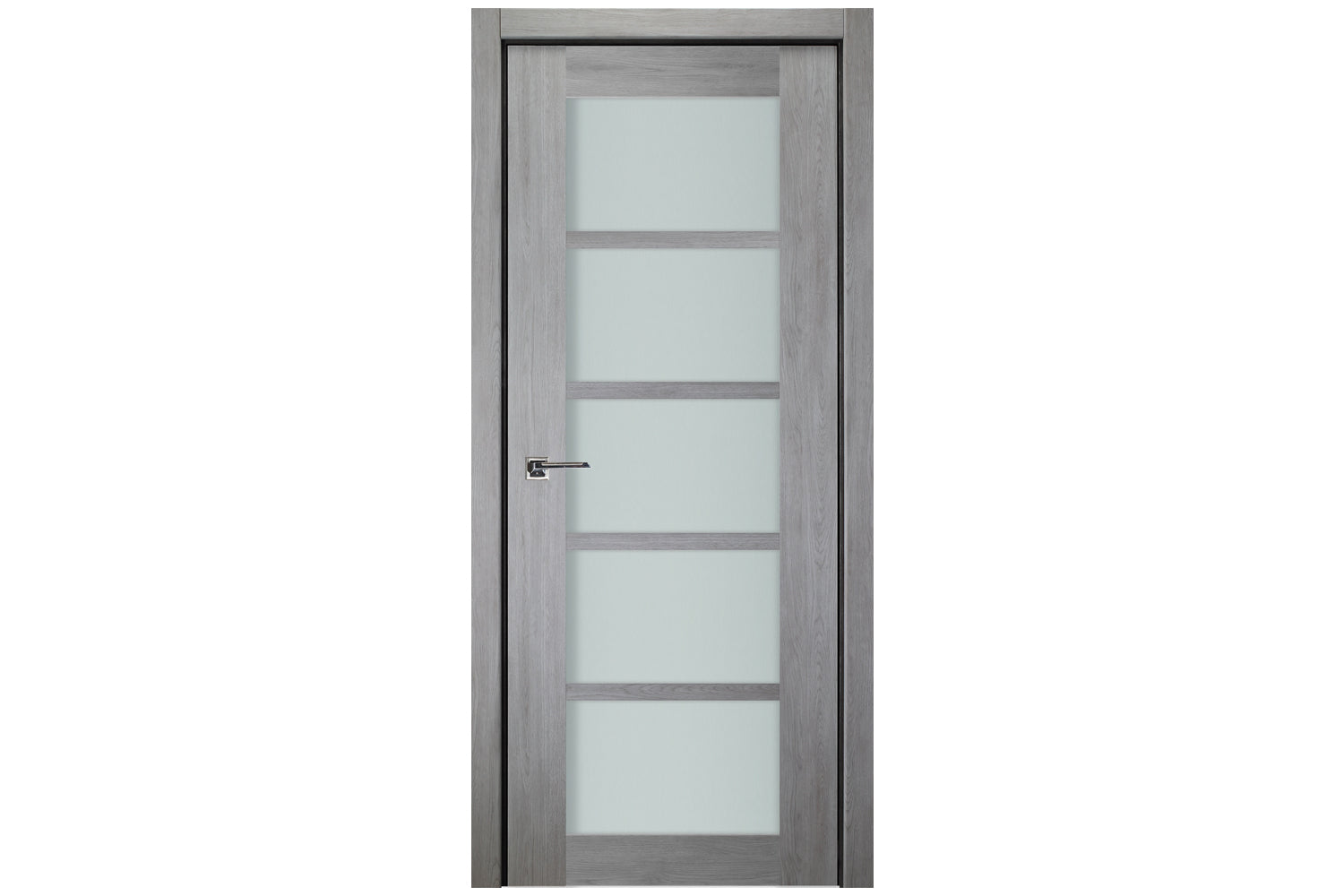 Nova Italia Light Gray 5-Lite Laminated French Door - Single Door