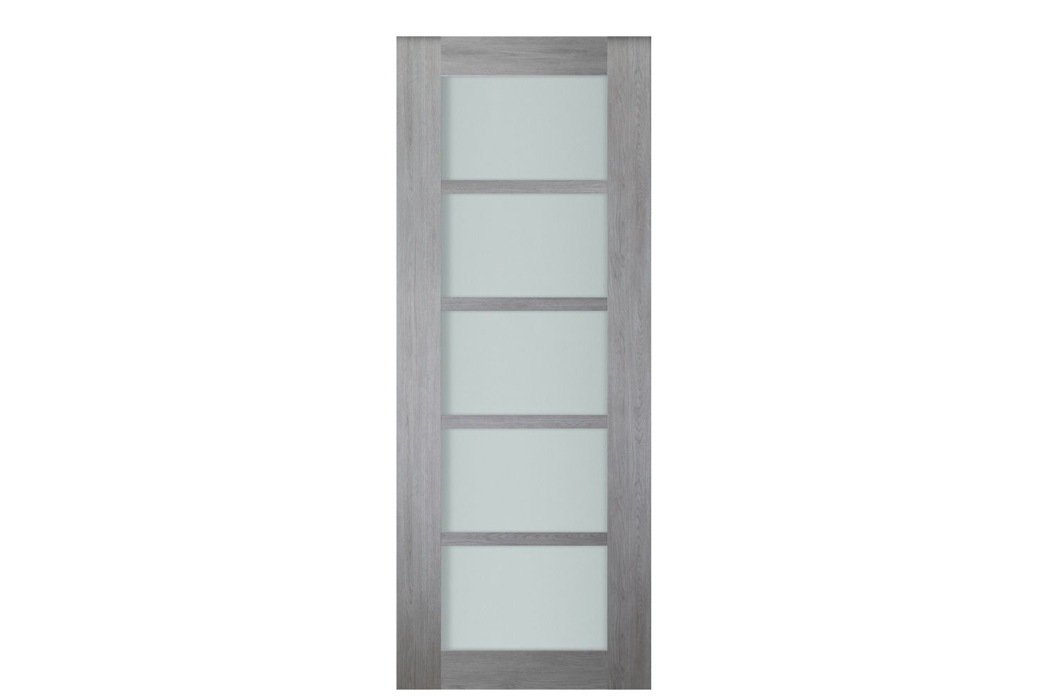 Nova Italia Light Gray 5-Lite Laminated French Door - Slab