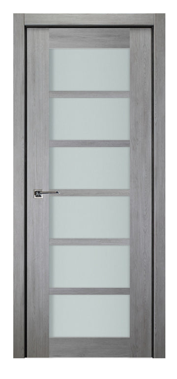 Nova Italia Light Gray 6-Lite Laminated French Door