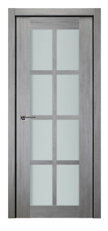 Nova Italia Light Gray 8-Lite Laminated French Door