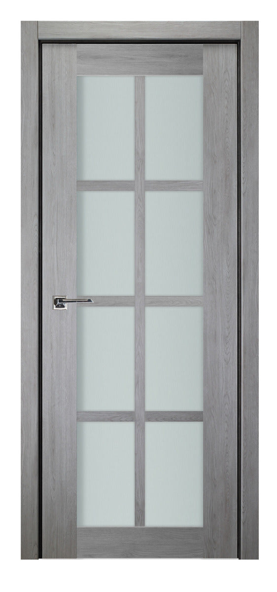Nova Italia Light Gray 8-Lite Laminated French Door