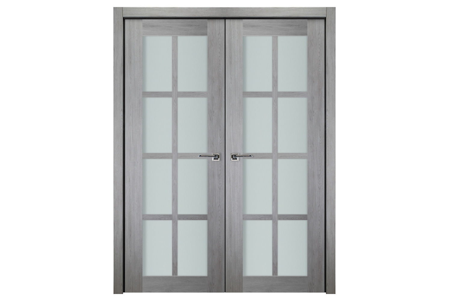 Nova Italia Light Gray 8-Lite Laminated French Door - Double Door