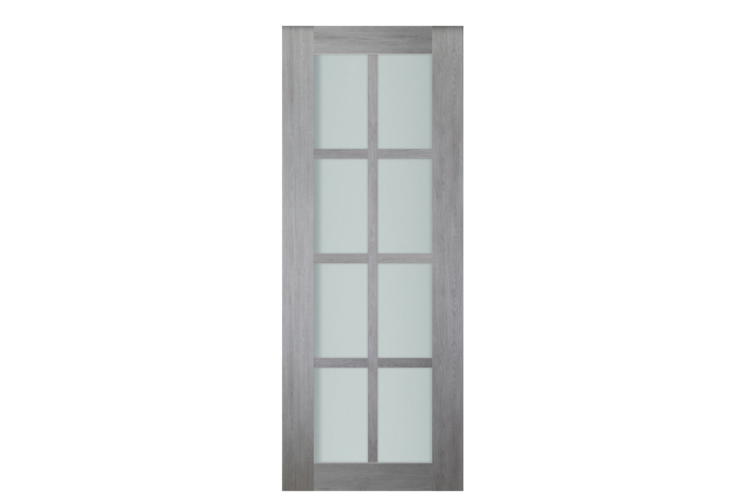 Nova Italia Light Gray 8-Lite Laminated French Door - Slab