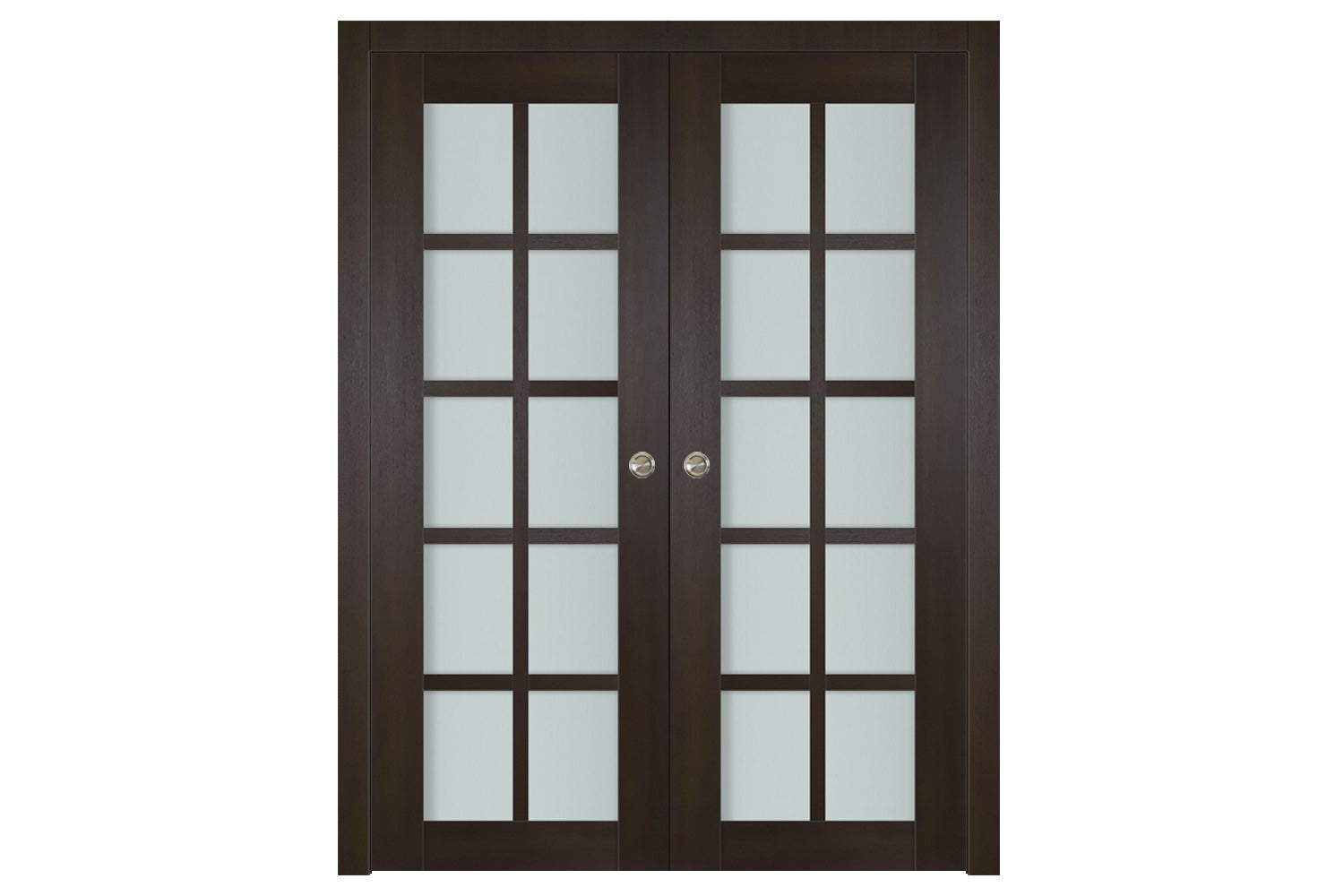 Nova Italia Premium Wenge 10-Lite Laminated French Door - Double Pocket
