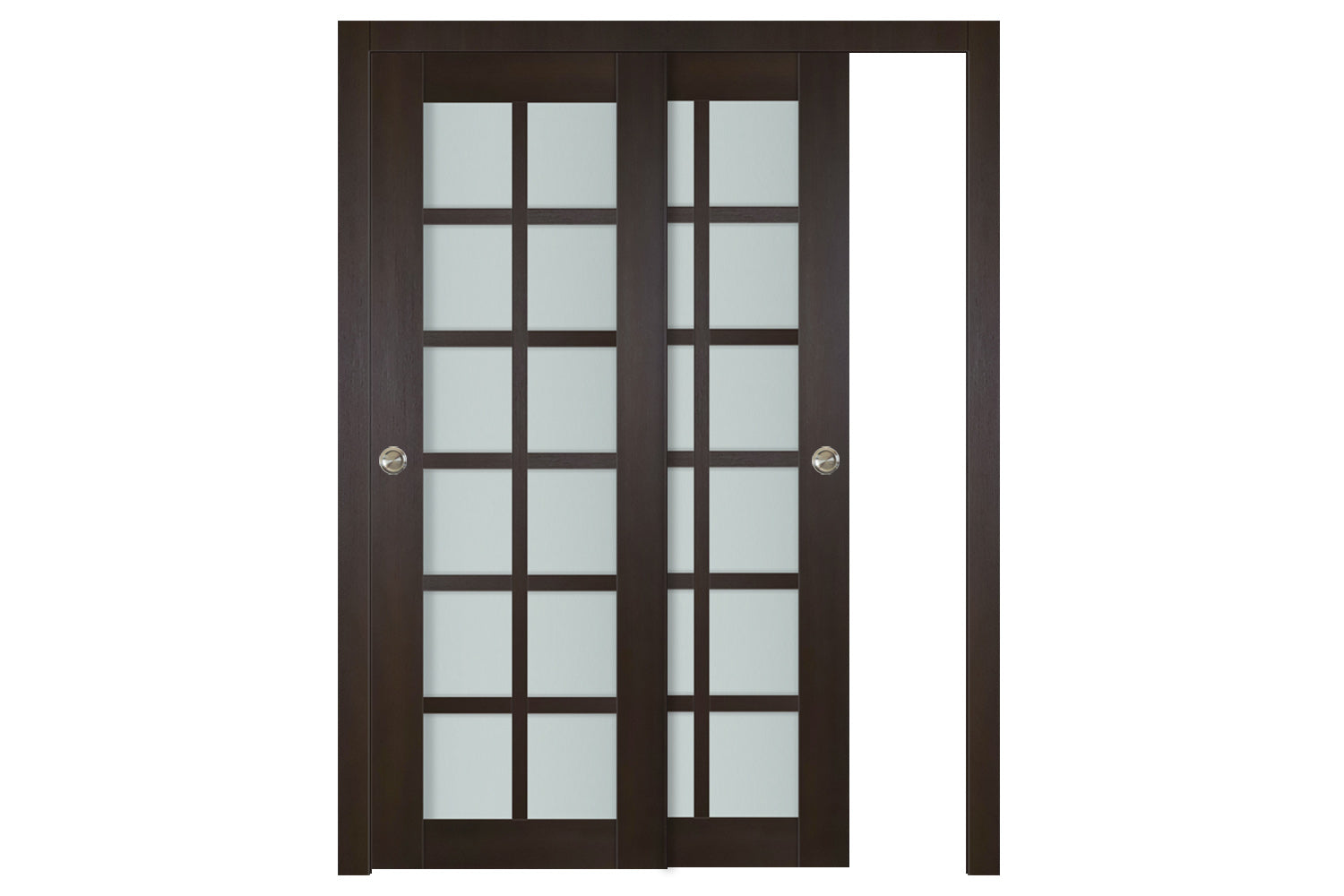 Nova Italia Premium Wenge 12-Lite Laminated French Door - Bypass Door