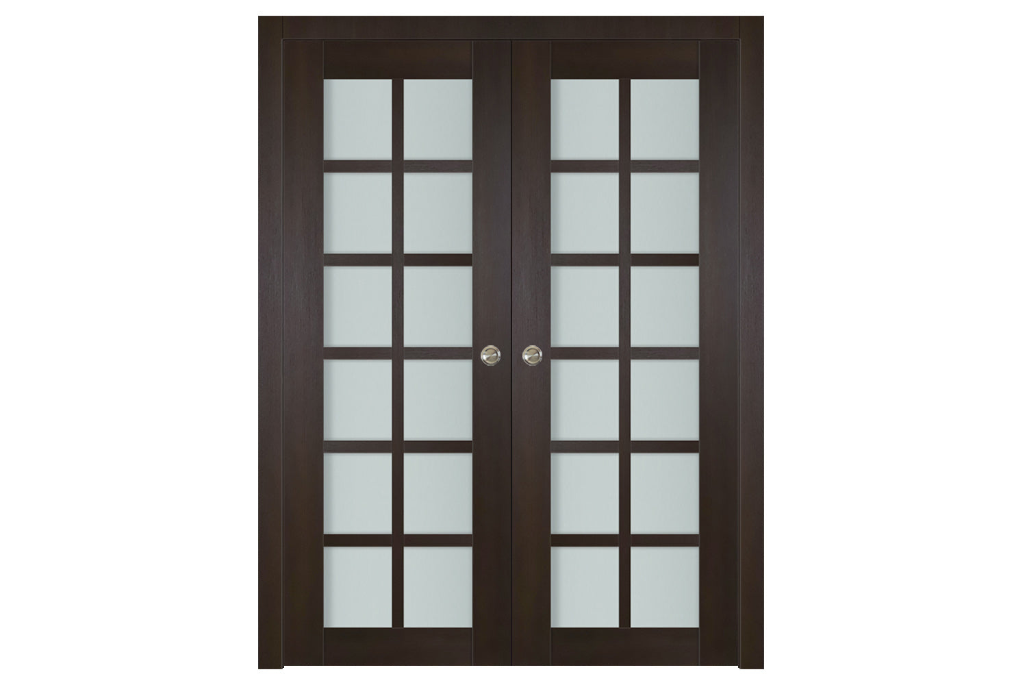 Nova Italia Premium Wenge 12-Lite Laminated French Door - Double Pocket