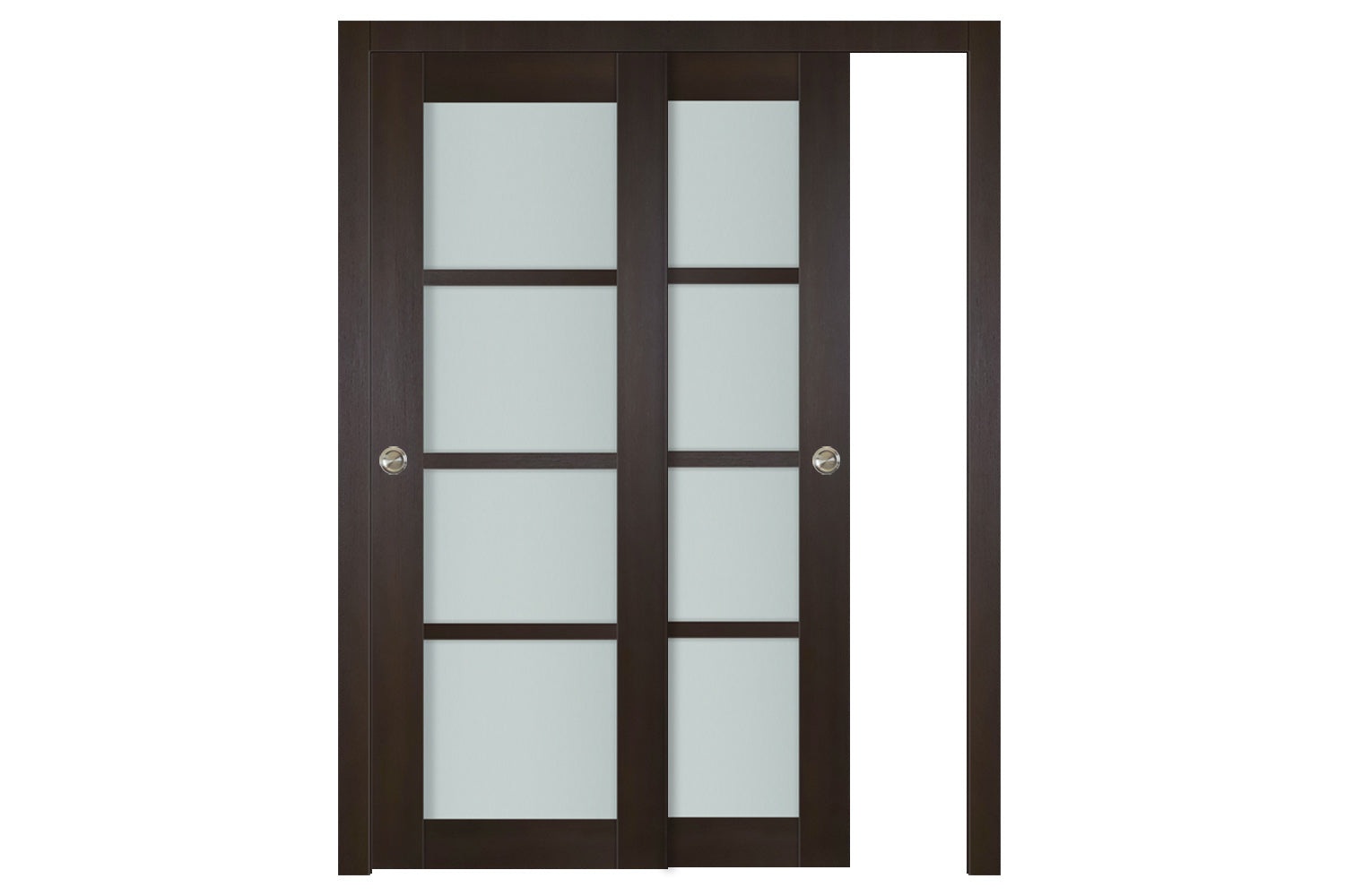 Nova Italia Premium Wenge 4-Lite Laminated French Door - Bypass Door