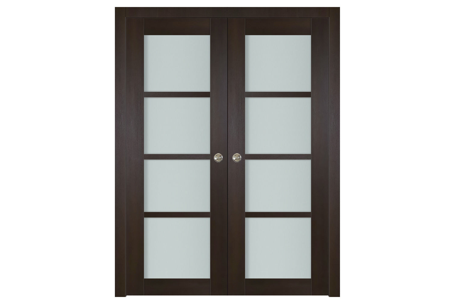 Nova Italia Premium Wenge 4-Lite Laminated French Door - Double Pocket